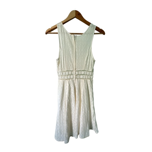 FREE PEOPLE Daisy Waist Dress Size 2 Ivory Sleeveless Fit & Flare dress - Picture 6 of 9